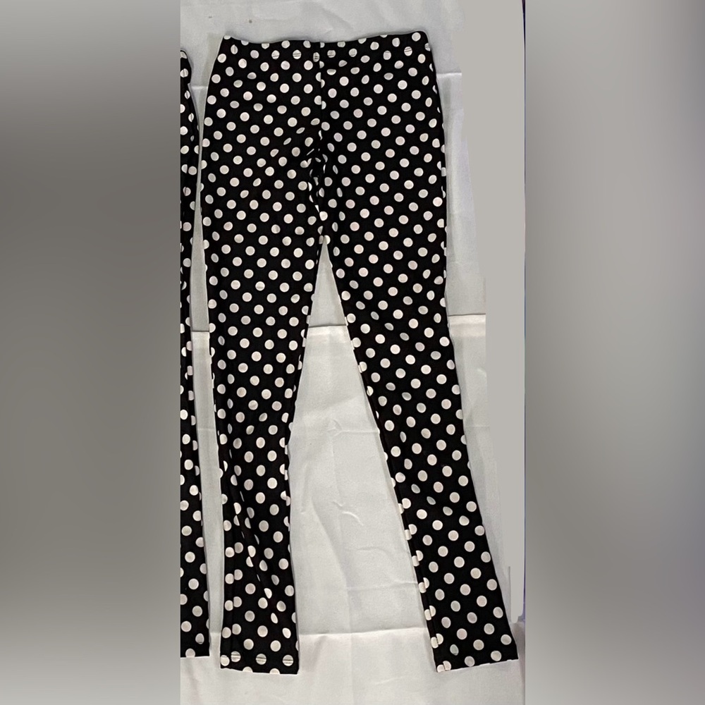 Urban Groove Black & White Polka Dot Leggings Dance Costume Dancewear